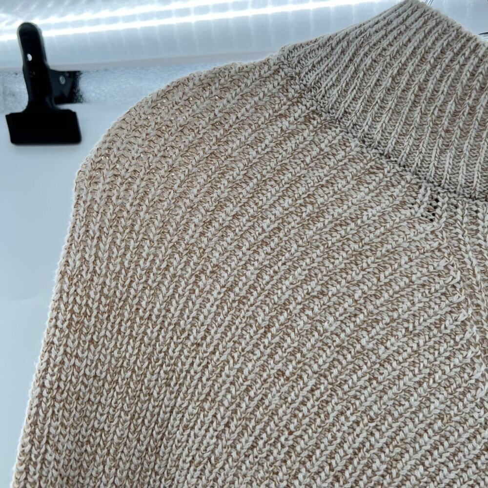 Roots Women's Cape Knit Sweater Mock Neck Cream One Size Fits All - Picture 5 of 8